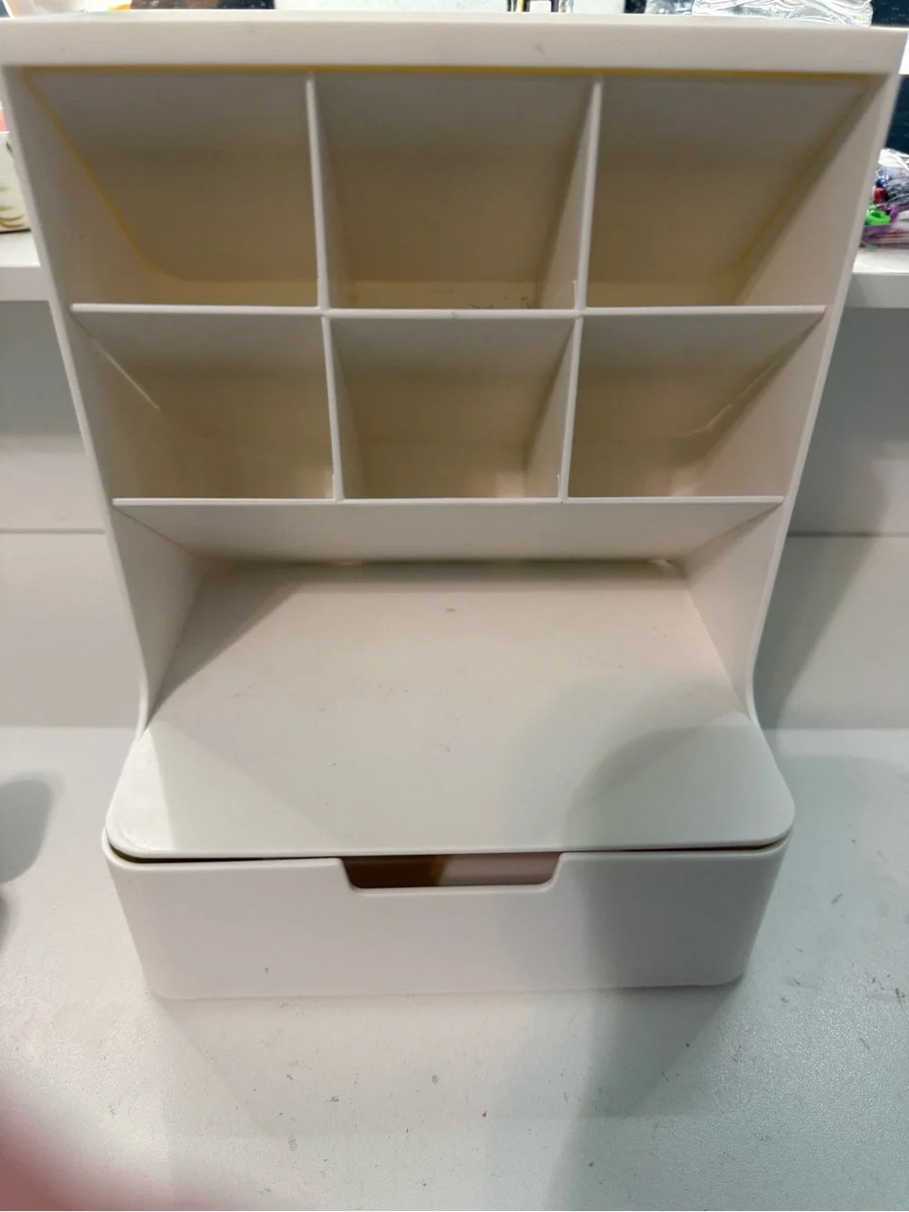 Target White Multi-Section Desktop Organizer with Drawer